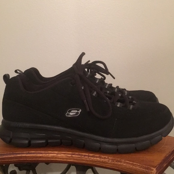 skechers elite memory foam black
